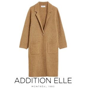 4X Addition Elle Long Single-Breasted Bouclé Coatigan, NWT